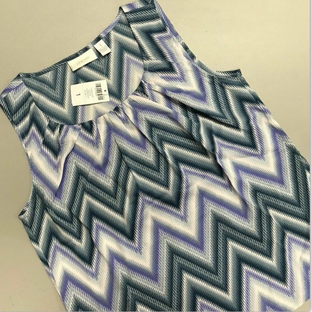 Chico Diamond Waves Gloria Tank Top Blue Purple